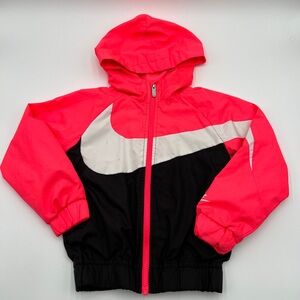 Nike  Windrunner Toddler Jacket Girls Neon Pink Sz Small (4-5)